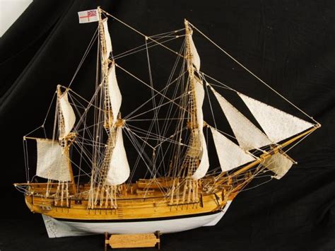 USS Bounty Handmade Model Ship W Stand