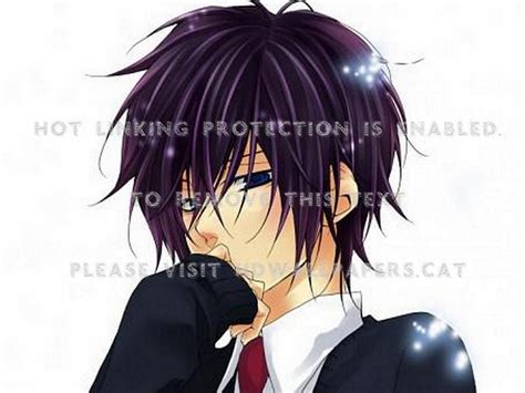 Cute Anime Boy Ainime Purple Hair Ah Bsbx