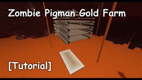Zombie Pigman Gold Farm Tutorial Youtube