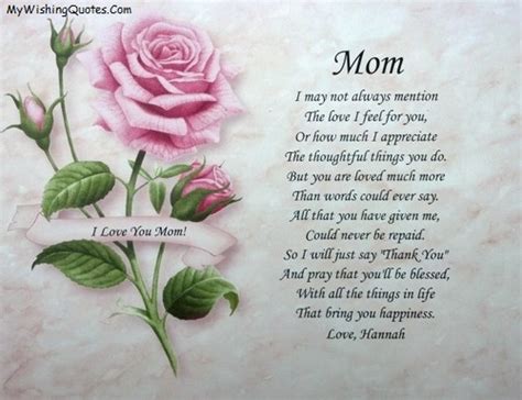 I Love You Messages For Mom From Daughter Messages For Mom