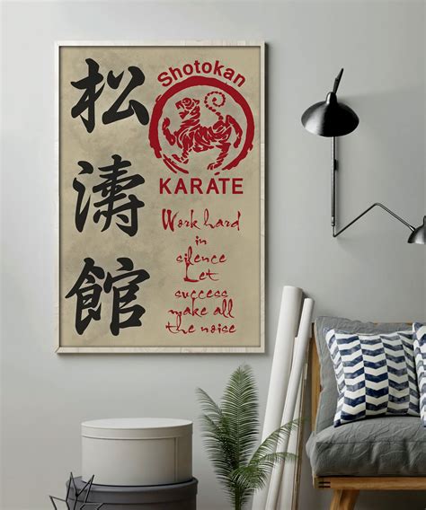 Ka041 Work Hard In Silence Karate Shotokan Karate Poster Poster