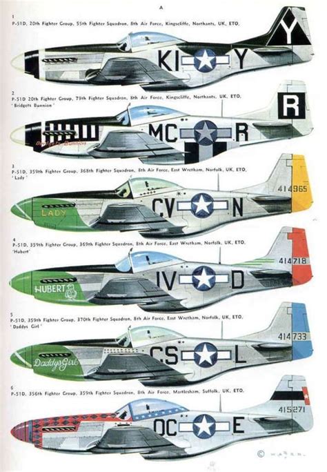 North American P D Mustang Fighter Aircraft Usaf Variants Mustang