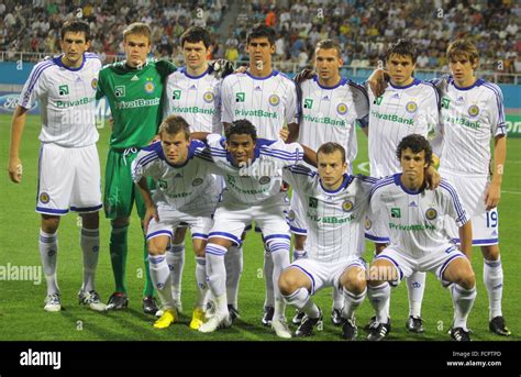 Fc Dynamo Kyiv Team Pose For A Group Photo Before Uefa Champions League