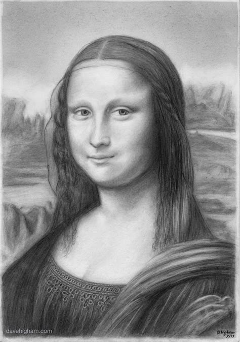 A Pencil Portrait Of The Mona Lisa Dave Higham Pencil Art Drawings