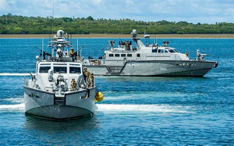 Navy Mark Vi Coast Guard Patrol Boats Visit Yap Micronesia Us