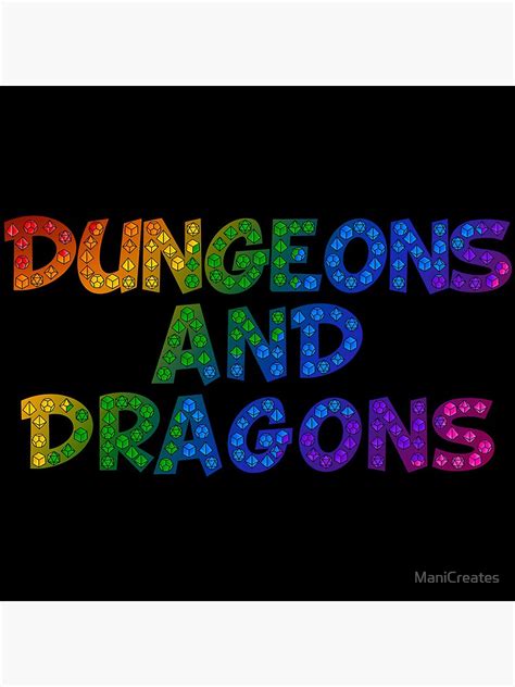 Dungeons And Dragons Poster For Sale By Manicreates Redbubble