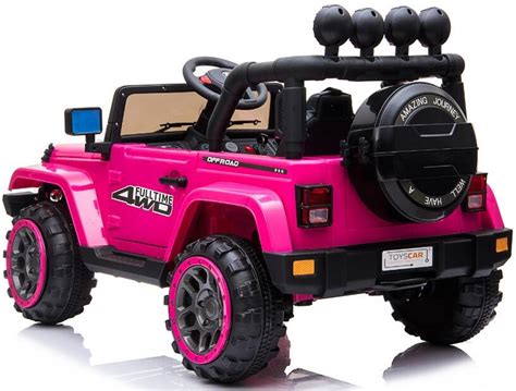 Electric Childrens Ride On Jeep Twin Seats Sahara Pink