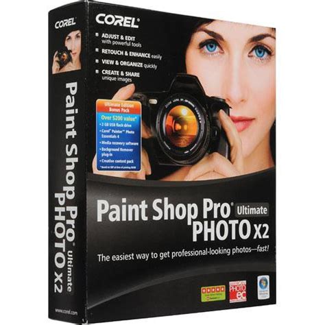 Corel Paint Shop Pro Photo X2 Ultimate Software Psppx2ultenpc