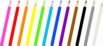Colored Pencils Clip Twelve Colors Rainbow Sweetclipart