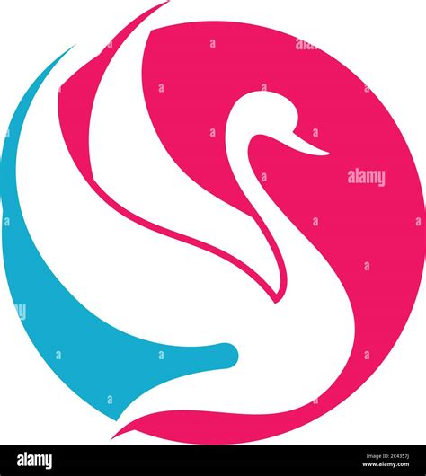 Swan Logo Template Vector Icon Illustration Design Stock Vector Image