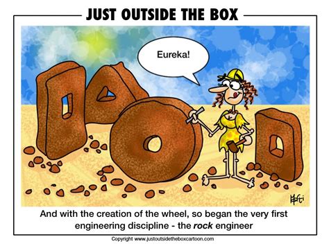 Engineer Just Outside The Box Cartoon