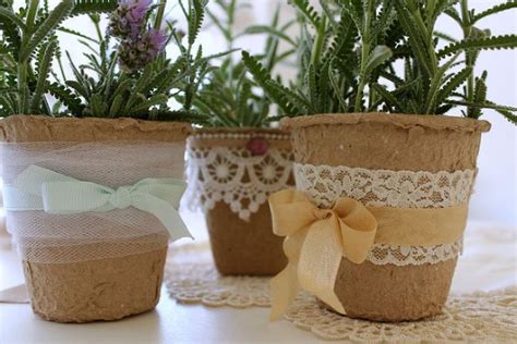 Dressed Up Peat Pot Ts Diy Floral Centerpieces Pot Wedding