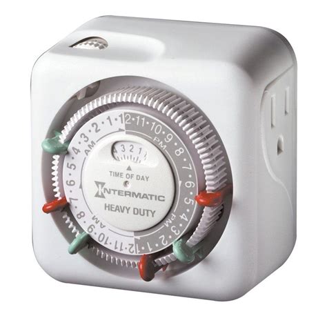 Intermatic 15 Amp 24 Hour Indoor Plug In Timer White Tn311k The Home