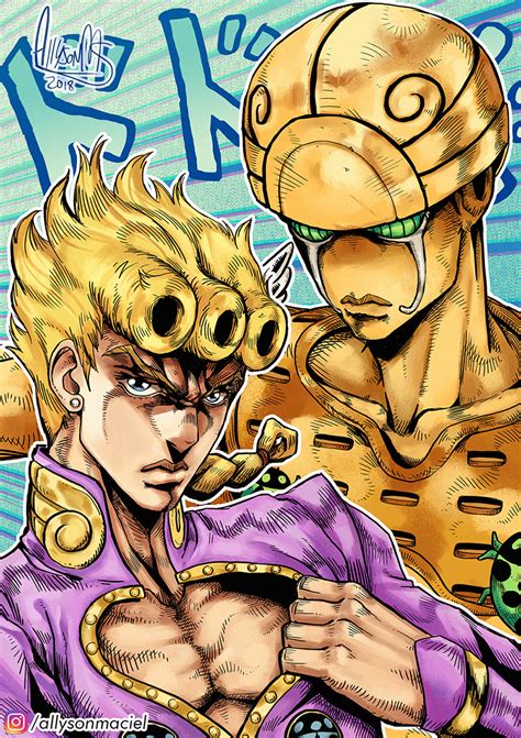 Fanart Giorno Giovanna And Gold Experience With Anime Colors R