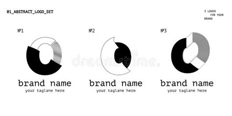 Set Of Abstract Logos Template For Brand Logo Stock Vector