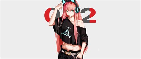 Download 2560x1080 Wallpaper Hot Anime Girl Zero Two