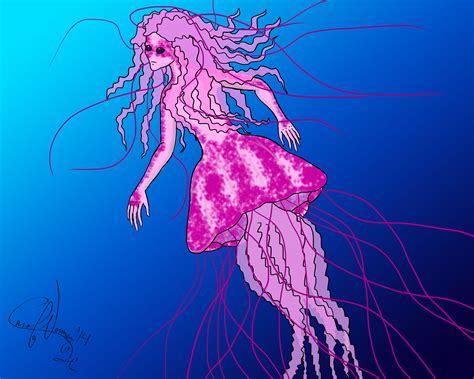 Jellyfish Mermaid By Ooparadoxoo On Deviantart