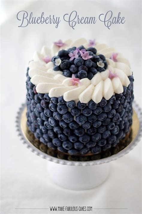 Blueberry Cream Cake Cake Cake Recipes Desserts