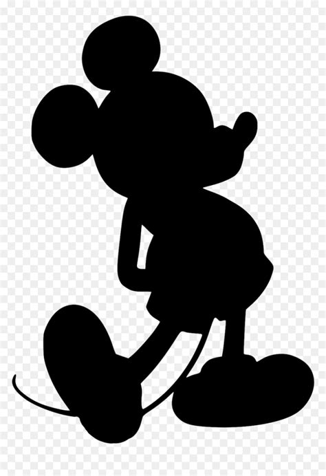 Silhouette Mickey Mouse Outline Transparent Cartoons Silhouette