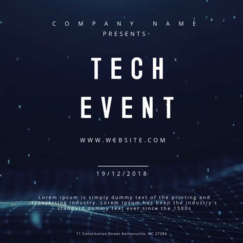 Tech Event Motion Poster Template Postermywall