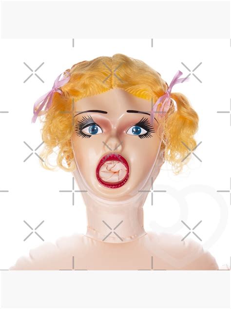 Blow Up Doll Face Adult Blowup Poster By Droomclothingco Redbubble