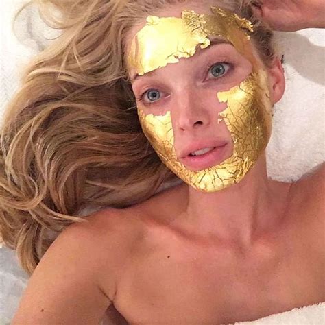 Victorias Secret Models Gold Face Masks Explained Allure