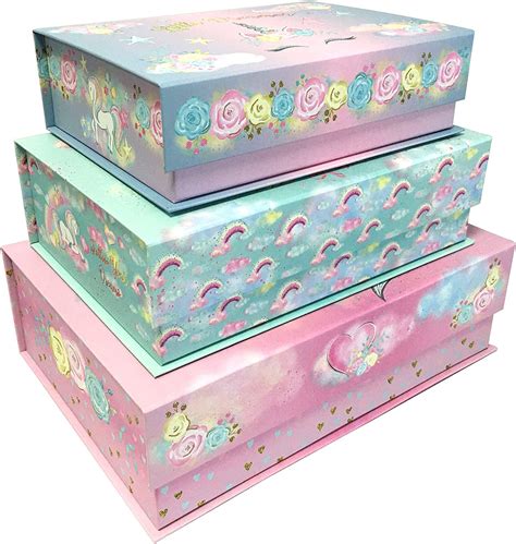 Decorative Nesting Storage Boxes With Lids Stackable Box