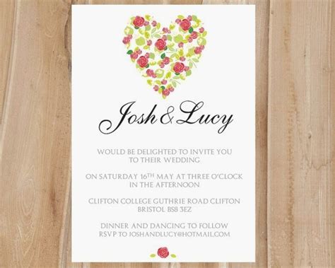 Download vintage wedding invitation with floral details for free. modele faire part mariage word - Modele de lettre type