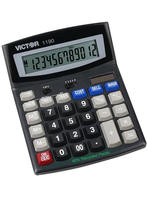 Financial calculators for mortgages, debt, credit cards and more. Victor Calculator 1190 - 12 Digit Desktop Display Calculator, Victor Technology LLC