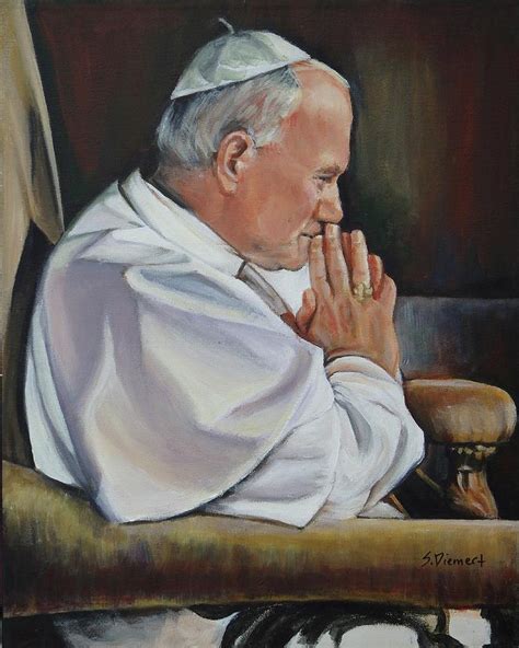 Pope Saint John Paul Ii Image I Painting By Sheila Diemert Fine Art