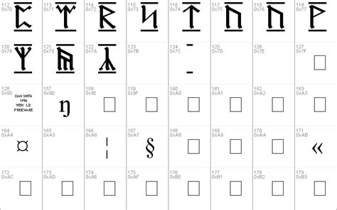 Gone are the runic days of the 3rd edition when you could even find runes which would kill specific creatures, gone are the powerful runes of the 4/5th edition where all you needed was your dwarf. Dwarf Runes-1 Windows font - free for Personal