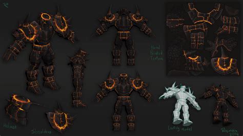 Hand Painted Lava Armor Full Set By Rosmanpl On Deviantart