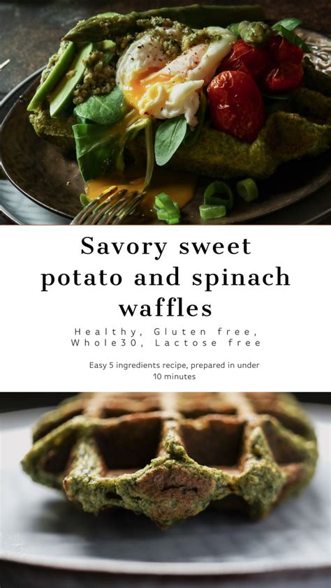 The key to the best potato waffles is seasoning and parmesan cheese. These delicious healthy savory sweet potato and spinach ...