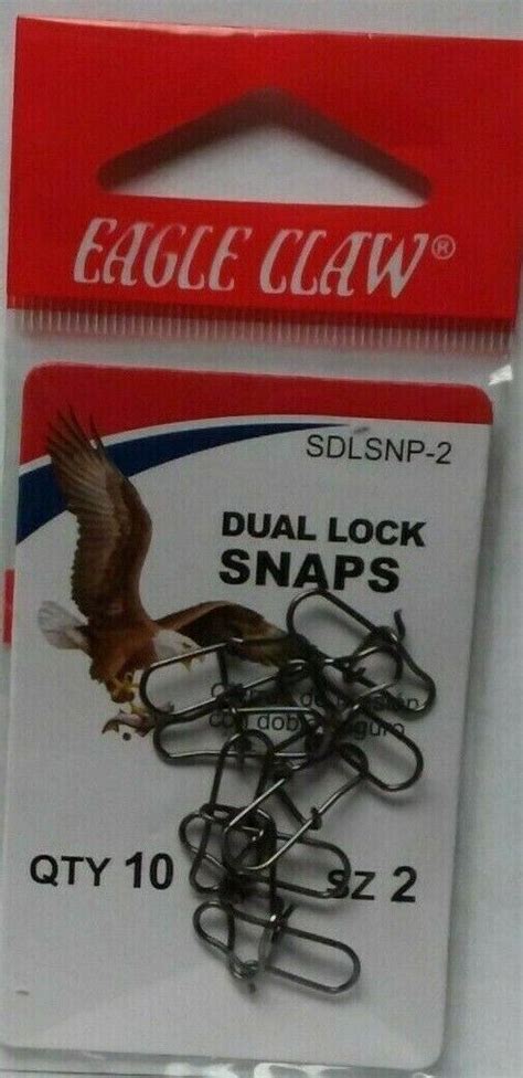 Eagle Claw Dual Lock Snaps Size 2 Quantity 10 Ebay
