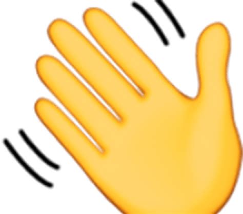 Hand Emoji Clipart Hand Wave Waving Hand Emoji No Background Png