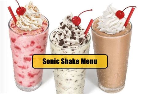 Sonic Ice Cream Menu Latest 2024