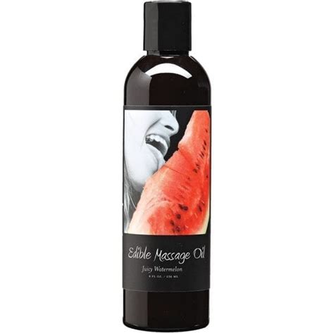 Earthly Body Edible Massage Oil Watermelon 8oz Kkitty Products