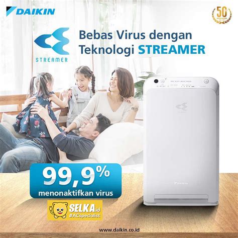 Jual Daikin Air Purifier Mc Uvm With Streamer Shopee Indonesia