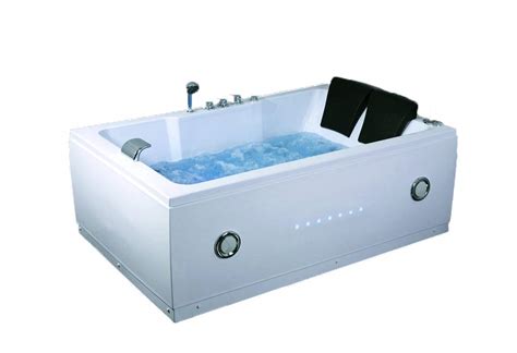2 Two Person Indoor Whirlpool Massage Hydrotherapy White Bathtub Tub