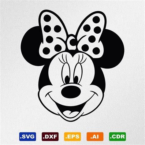 Eps Svg Minnie Mouse Face Svg Minnie Mouse Head Svg File Png Mickey Sexiz Pix