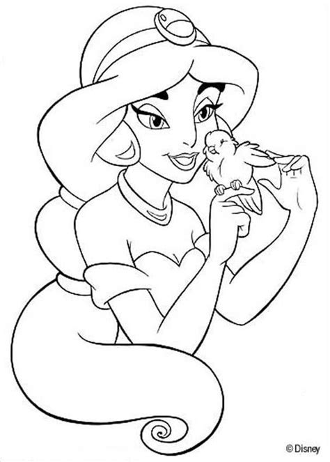 Disney Jasmine : Disney princess Jasmine Coloring Pages