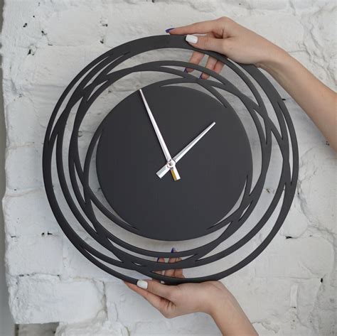 Wall Clock Unique Black Rustic Clock For Wall Bedroom White Wall Clock