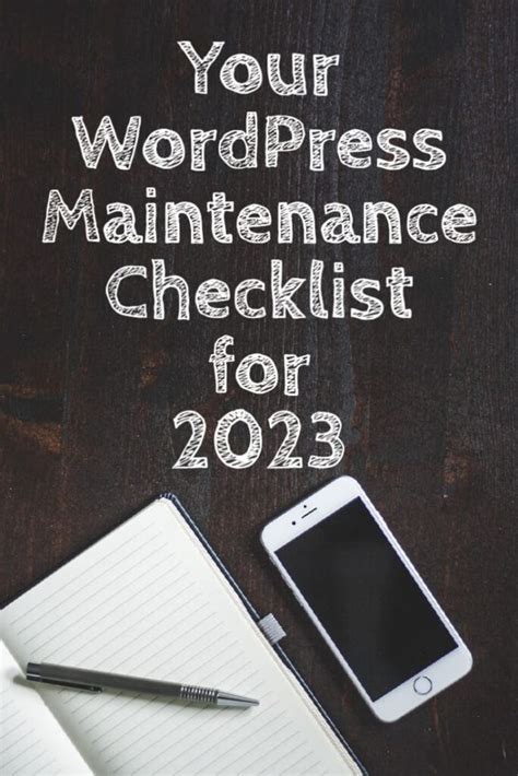 Your Wordpress Maintenance Checklist For 2023