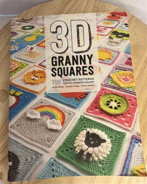 3d granny squares 100 crochet pop up instructions quilt pillows toys crafts book 19 99 picclick