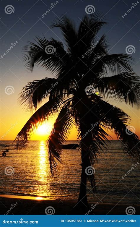 Cuba Sunset At The Beach Of Trinidad City Stock Image Image Of