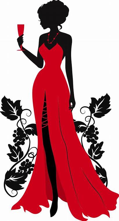 Silhouette Woman Clipart Transparent Dressed Pinclipart