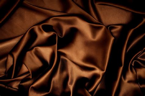 Hd Wallpaper Brown Satin Textile Background Texture Silk Fabric