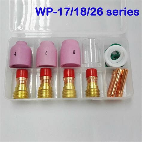 Pcs Tig Stubby Gas Lens Ceramic Nozzle Pyrex Cup Kit Wp Mm