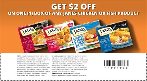 Janes Canada Coupons Save 2 Off One Box Of Any Janes Chicken Or Fish