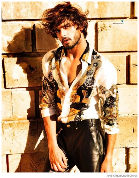 Marlon Teixeira Dons Fall Suiting For Harpers Bazaar China September 2014 Leather Outfit